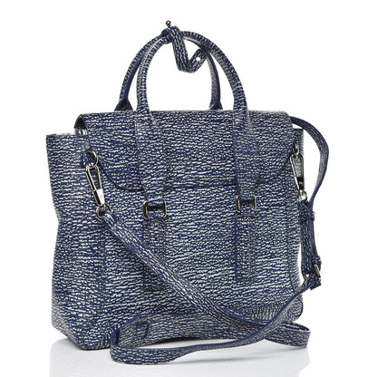 3.1 Phillip Lim 3.1 Textured Calfskin Medium Pashli Satchel Royal Blue 3 of 10