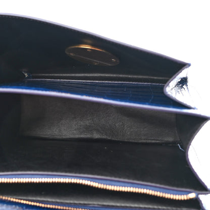 Proenza Schouler Calfskin Crocodile Embossed Dia Day Bag Blue 4 of 7