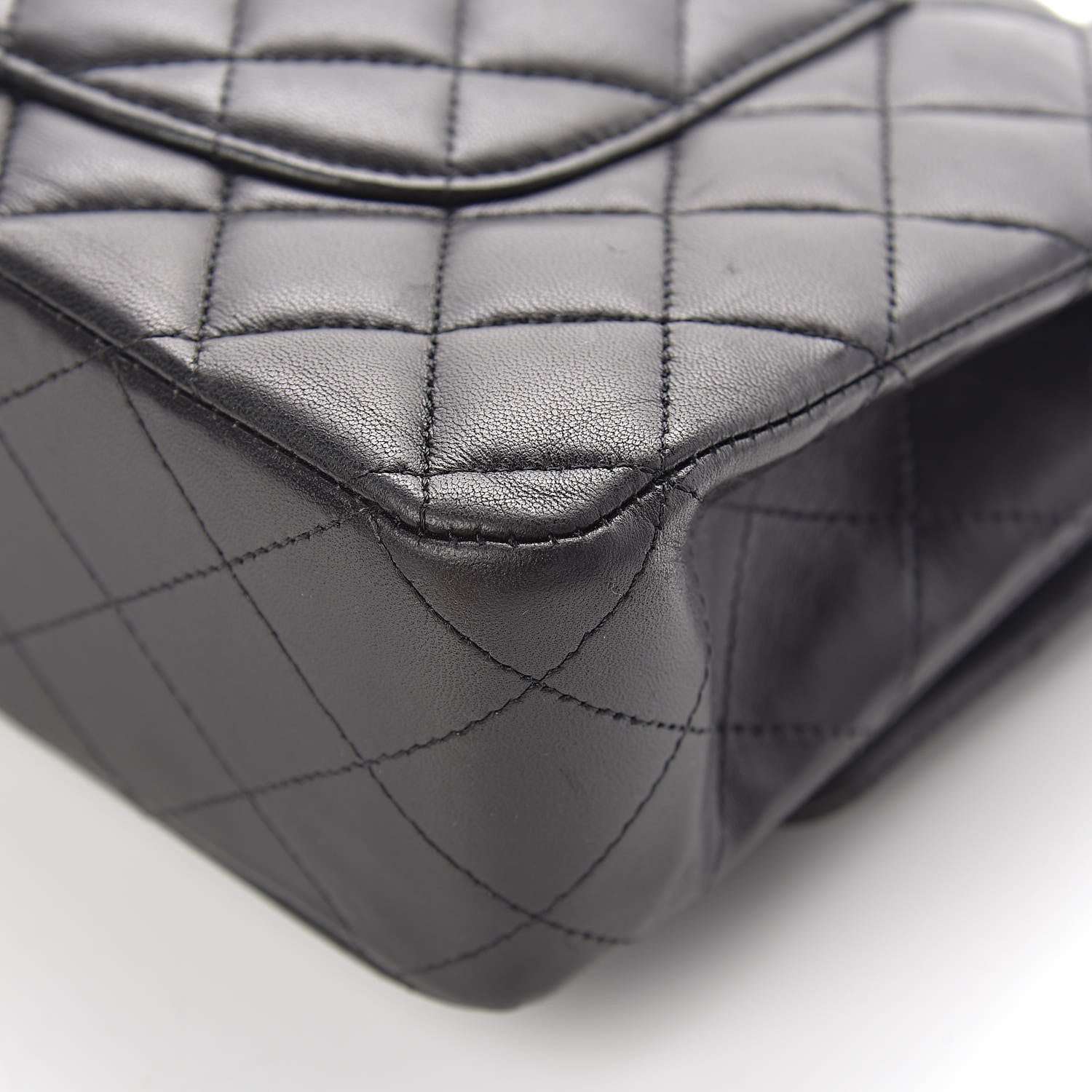 Chanel Lambskin Quilted Medium Double Flap Black 12 of 18