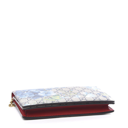 Gucci GG Supreme Monogram Blooms Chain Wallet Blue 3 of 8