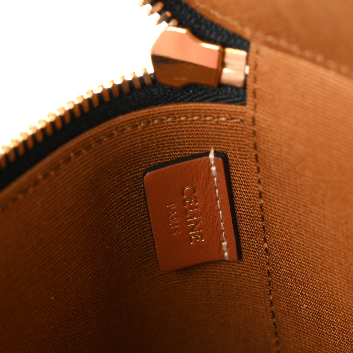 Triomphe Canvas Calfskin Mini Vanity Case Tan