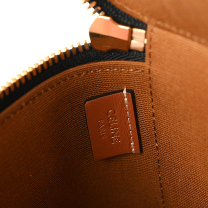 Celine Triomphe Canvas Calfskin Mini Vanity Case Tan 6 of 11