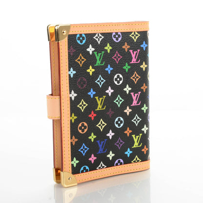 Louis Vuitton Monogram Multicolor Small Ring Agenda Cover Black 3 of 7