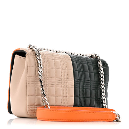 Burberry Lambskin Quilted Small Lola Bag Bright Red Orange 3 of 15