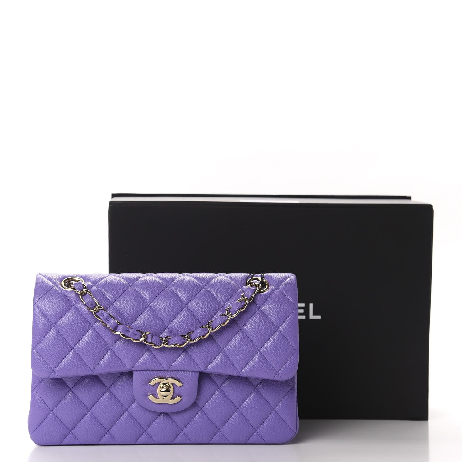 Chanel Caviar Quilted Small Double Flap Purple 11 of 11