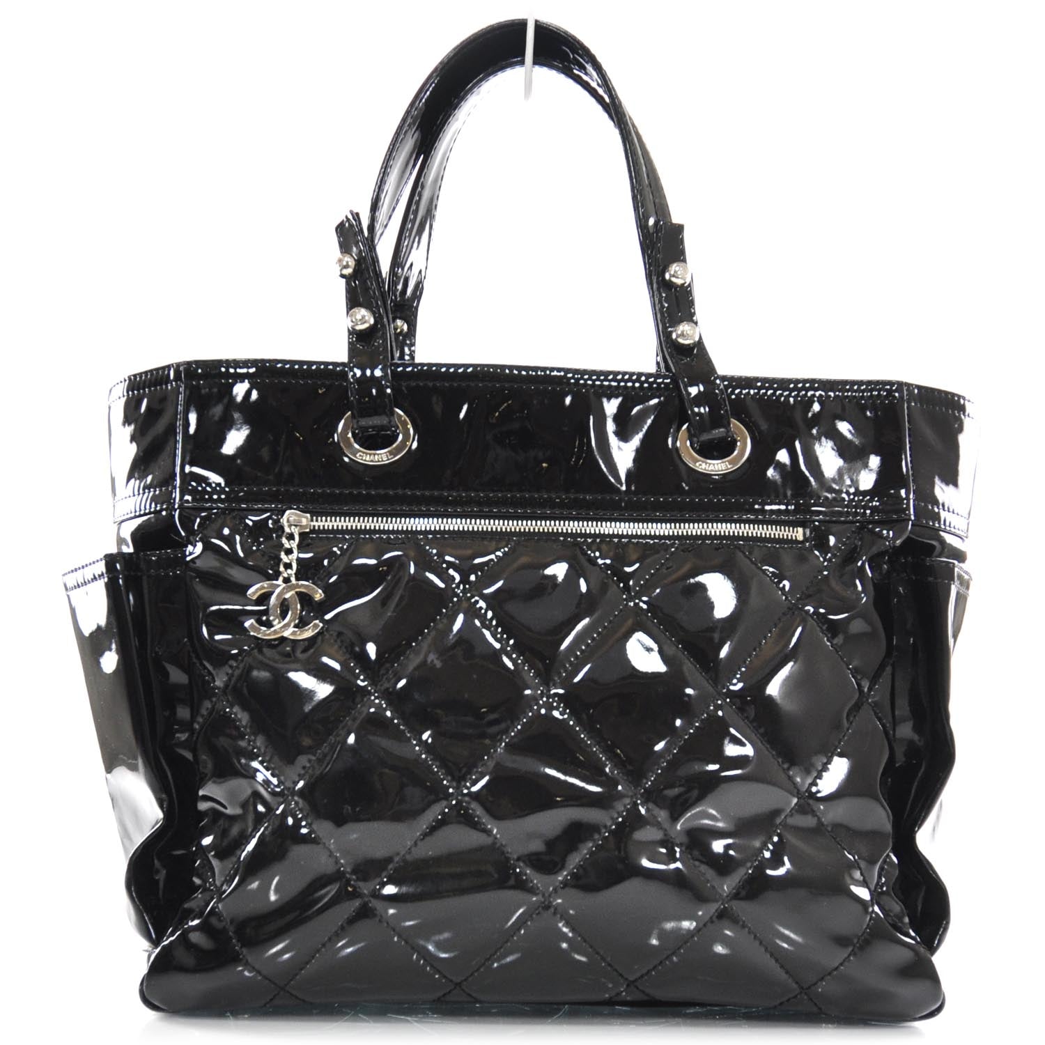 Chanel Vinyl Quilted Paris Biarritz Tote Black 1 of 8