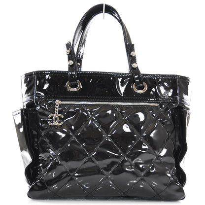 Chanel Vinyl Quilted Paris Biarritz Tote Black 1 of 8