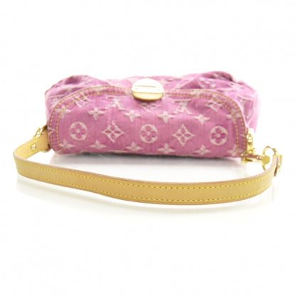 Louis Vuitton Monogram Denim Mini Pleaty Fuchsia 5 of 9