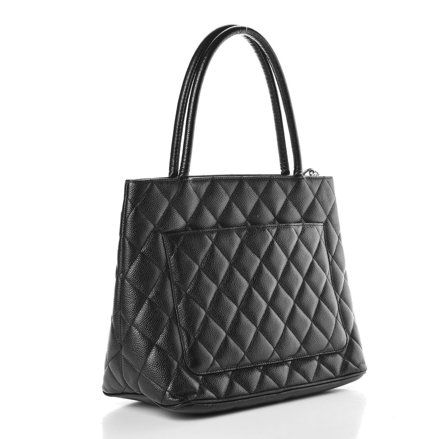 Caviar Quilted Medallion Tote Black