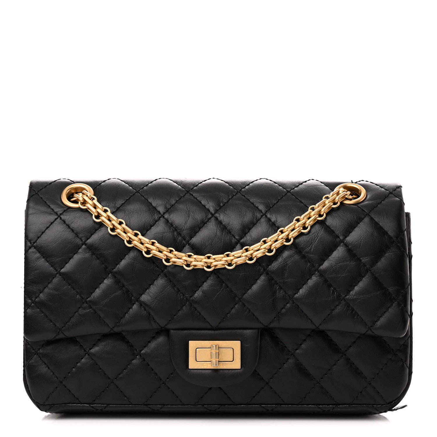 Chanel Aged Calfskin Quilted 2.55 Reissue 225 Flap Black 1 of 13