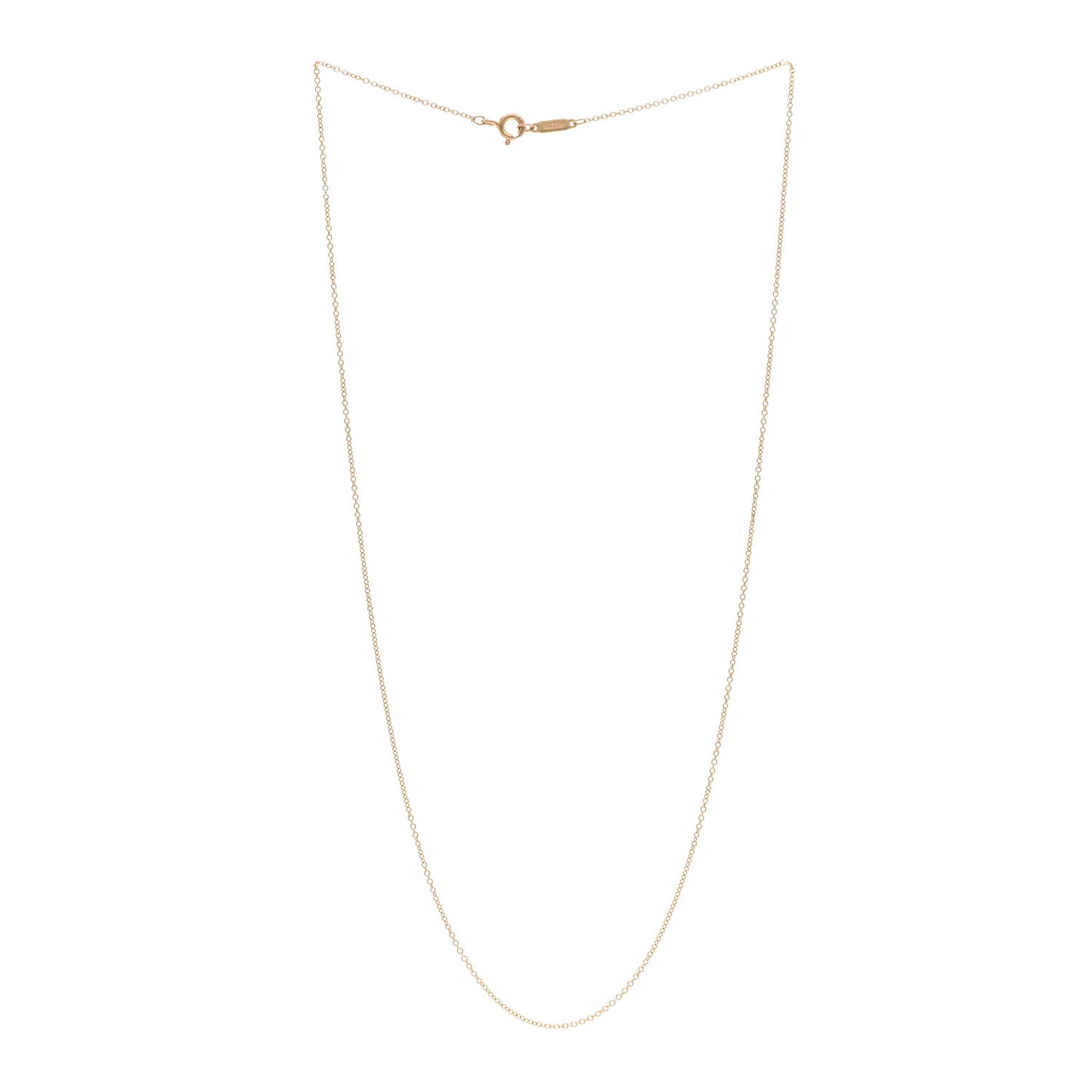 18K Rose Gold Chain Necklace 18.5"