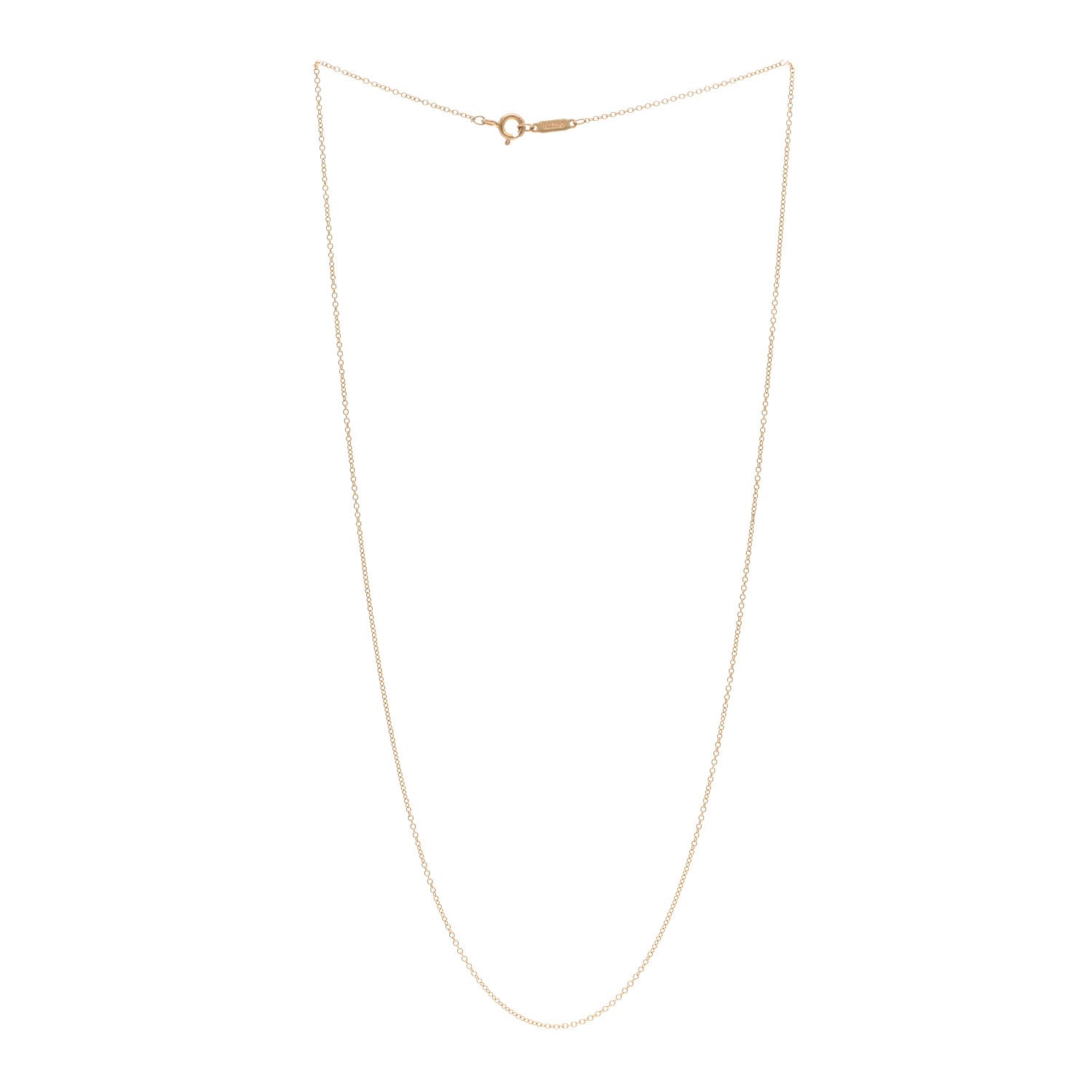 Tiffany 18K Rose Gold Chain Necklace 18.5" 3 of 4