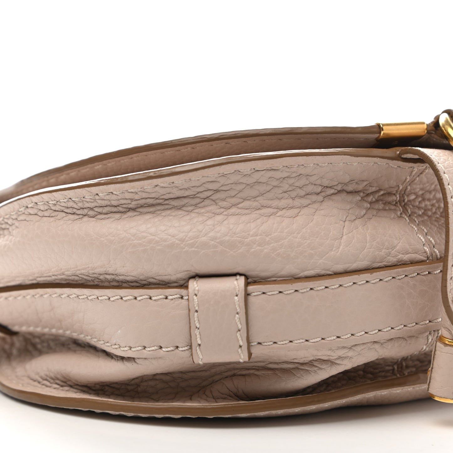 Calfskin Mini Marcie Round Crossbody Bag Blush Nude