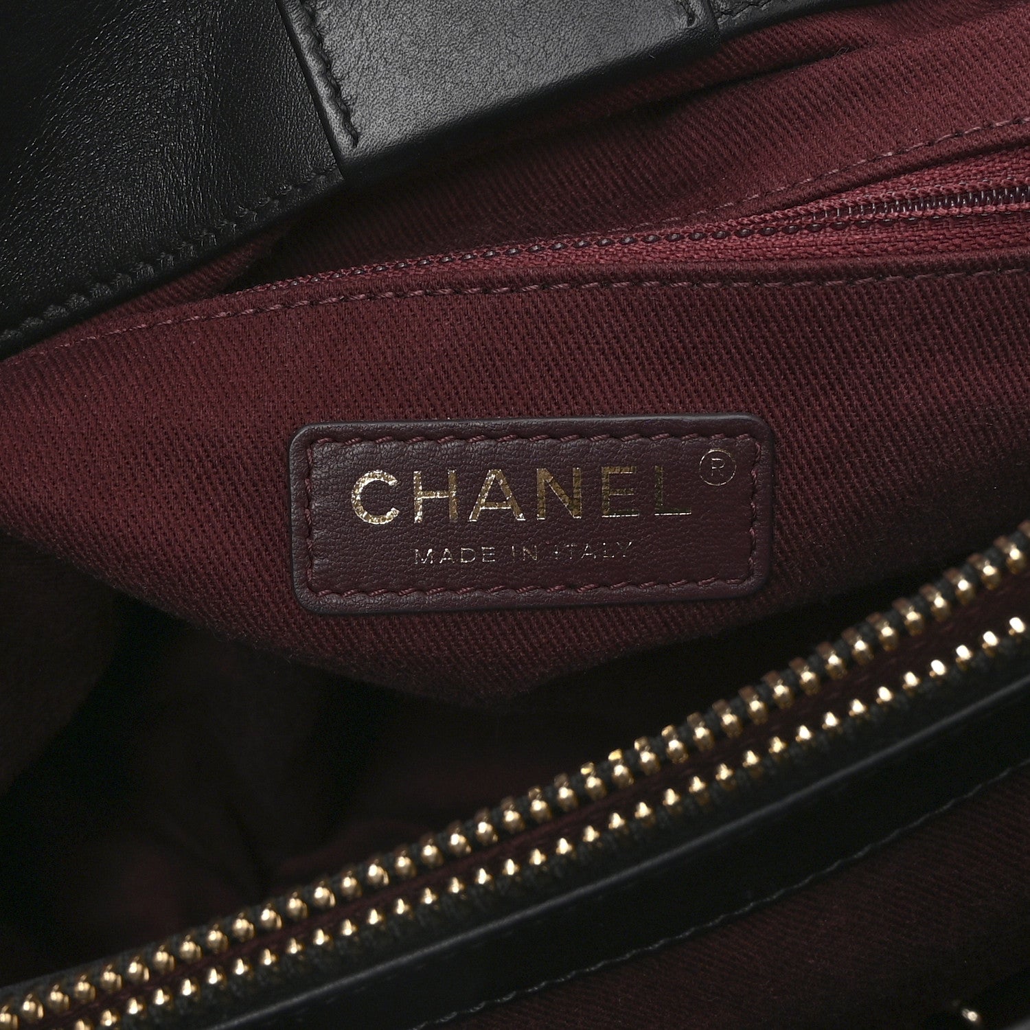 Chanel Calfskin Chevron Quilted Large Shopping Tote Black 6 of 10