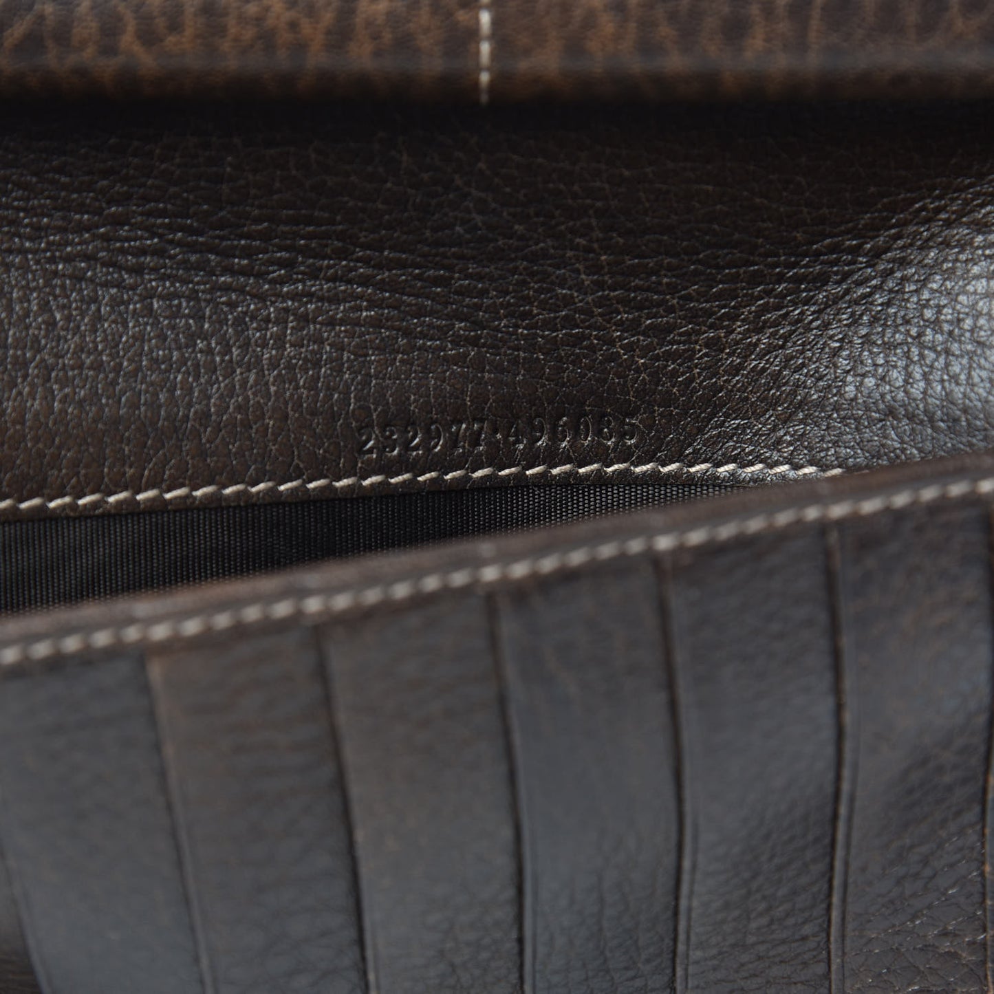 Guccissima Bamboo Tassel Zip Around Wallet Brown