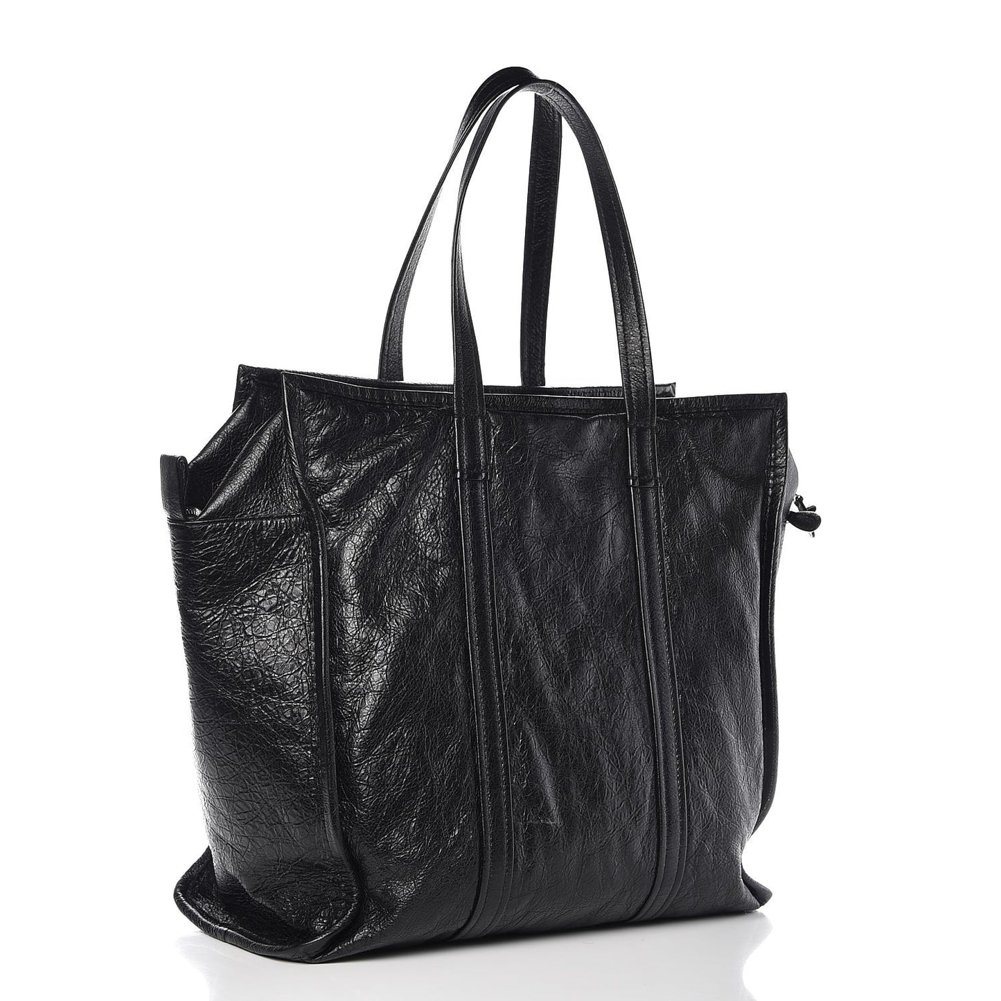 Agneau Medium Bazar Shopper Tote Black