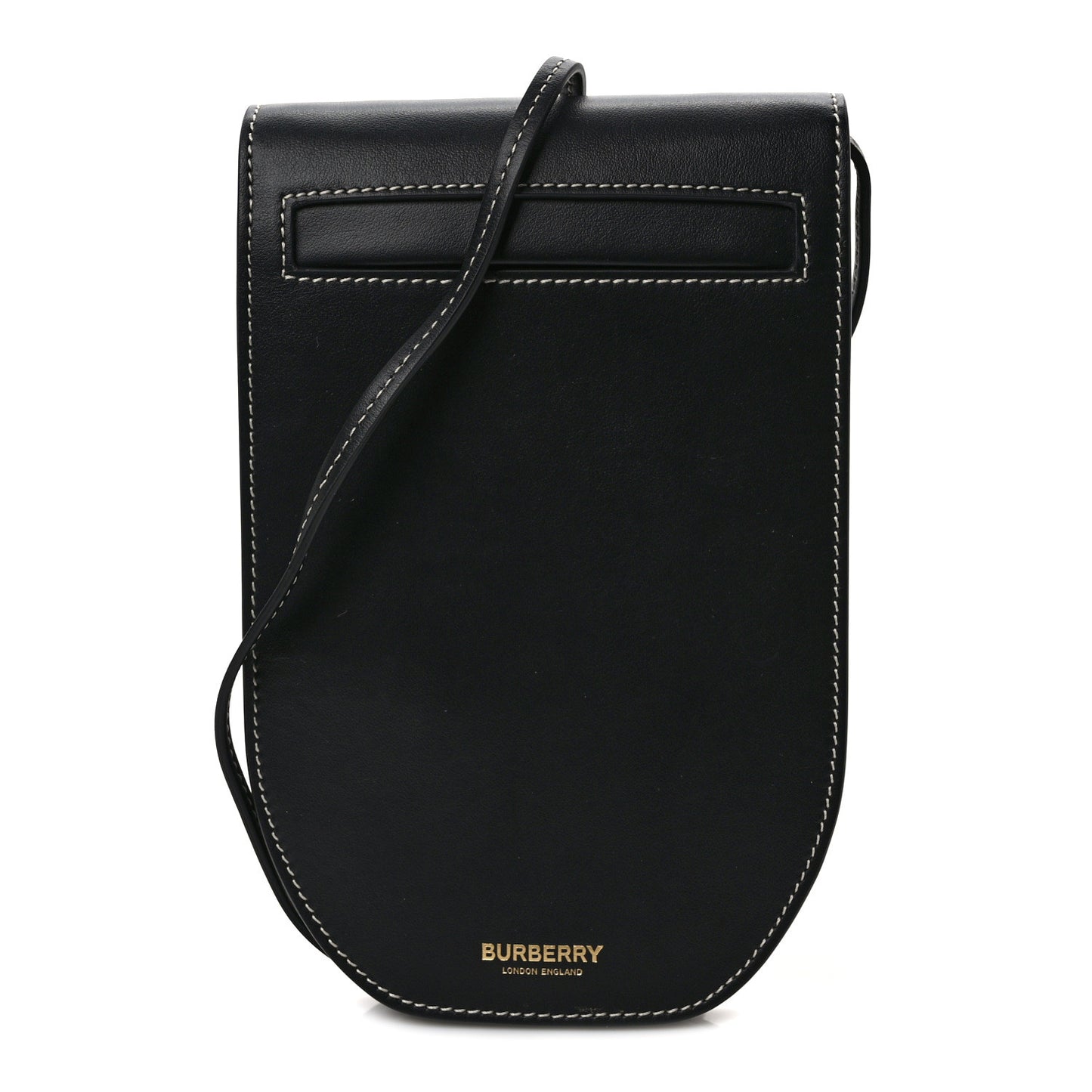 Calfskin Olympia Phone Case With Strap Black