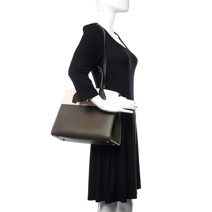 Louis Vuitton Taurillon City Steamer MM Kaki Creme Black 2 of 10