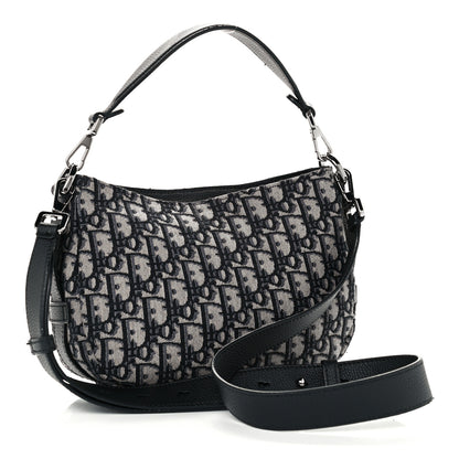 Christian Dior Oblique Mini Soft Saddle Bag Beige Black 2 of 9