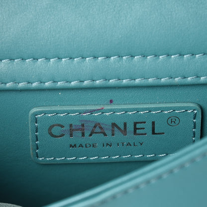 Chanel Patent Quilted Clutch Flap Green 8 of 11
