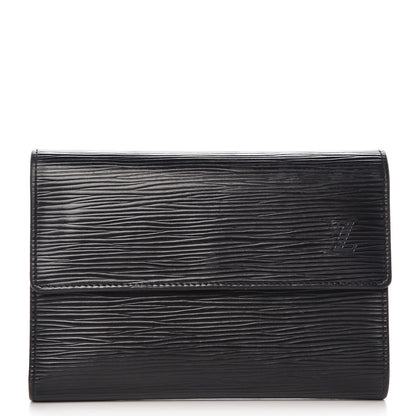 Louis Vuitton Epi Porte Tresor Etui Papiers Wallet Black 1 of 10
