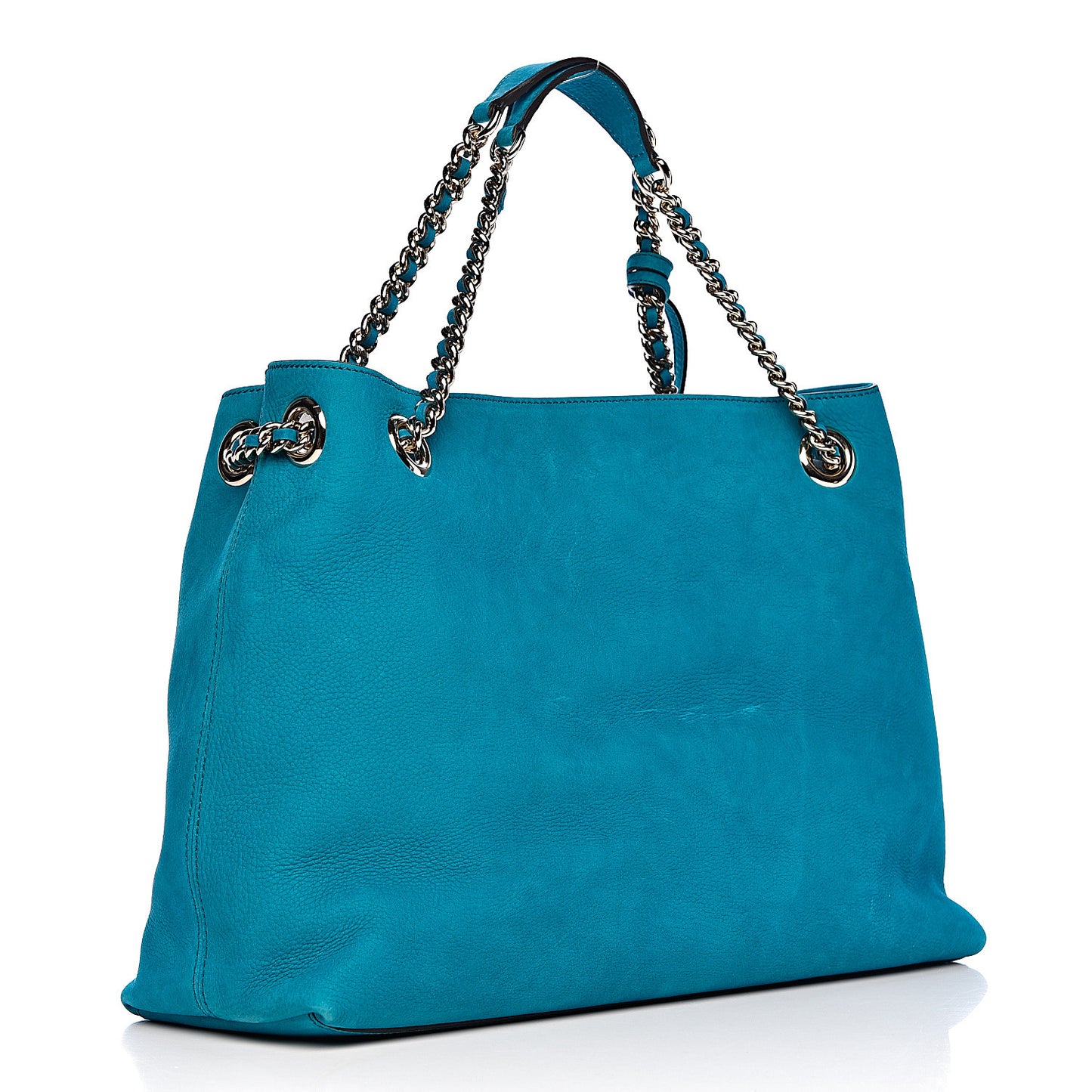 Vitello Range Medium Soho Chain Shoulder Bag Deep Cobalt