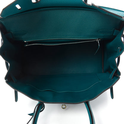 Hermes Taurillon Clemence Birkin 30 Vert Bosphore 4 of 10