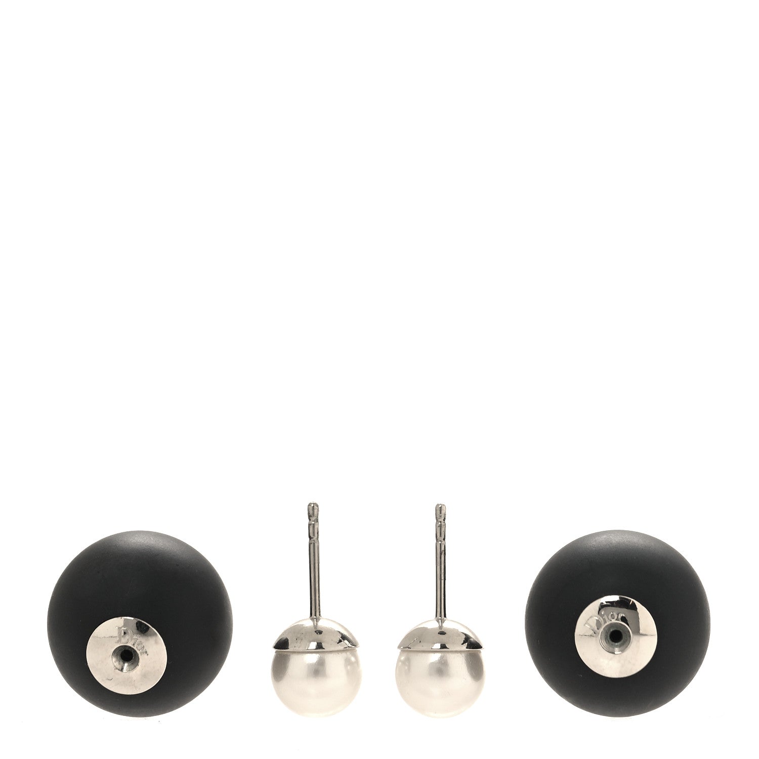 Christian Dior Mise En Dior Tribal Earrings Matte Black 3 of 5