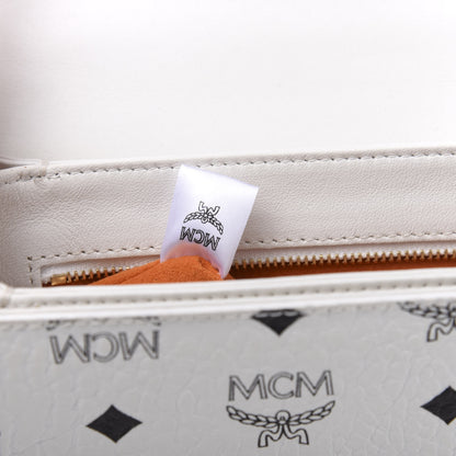 MCM Visetos Medium Patricia Satchel White 9 of 10