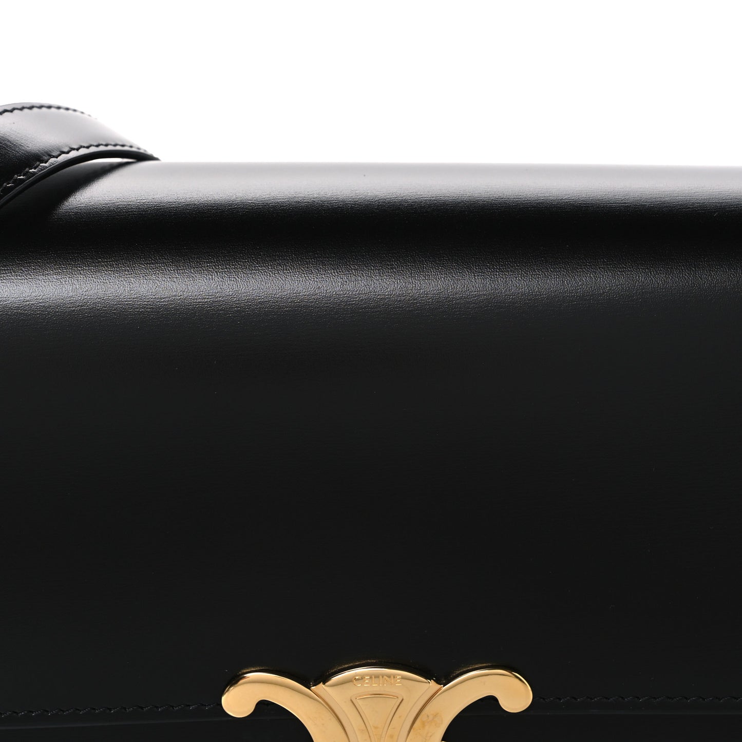 Shiny Calfskin Medium Triomphe Black