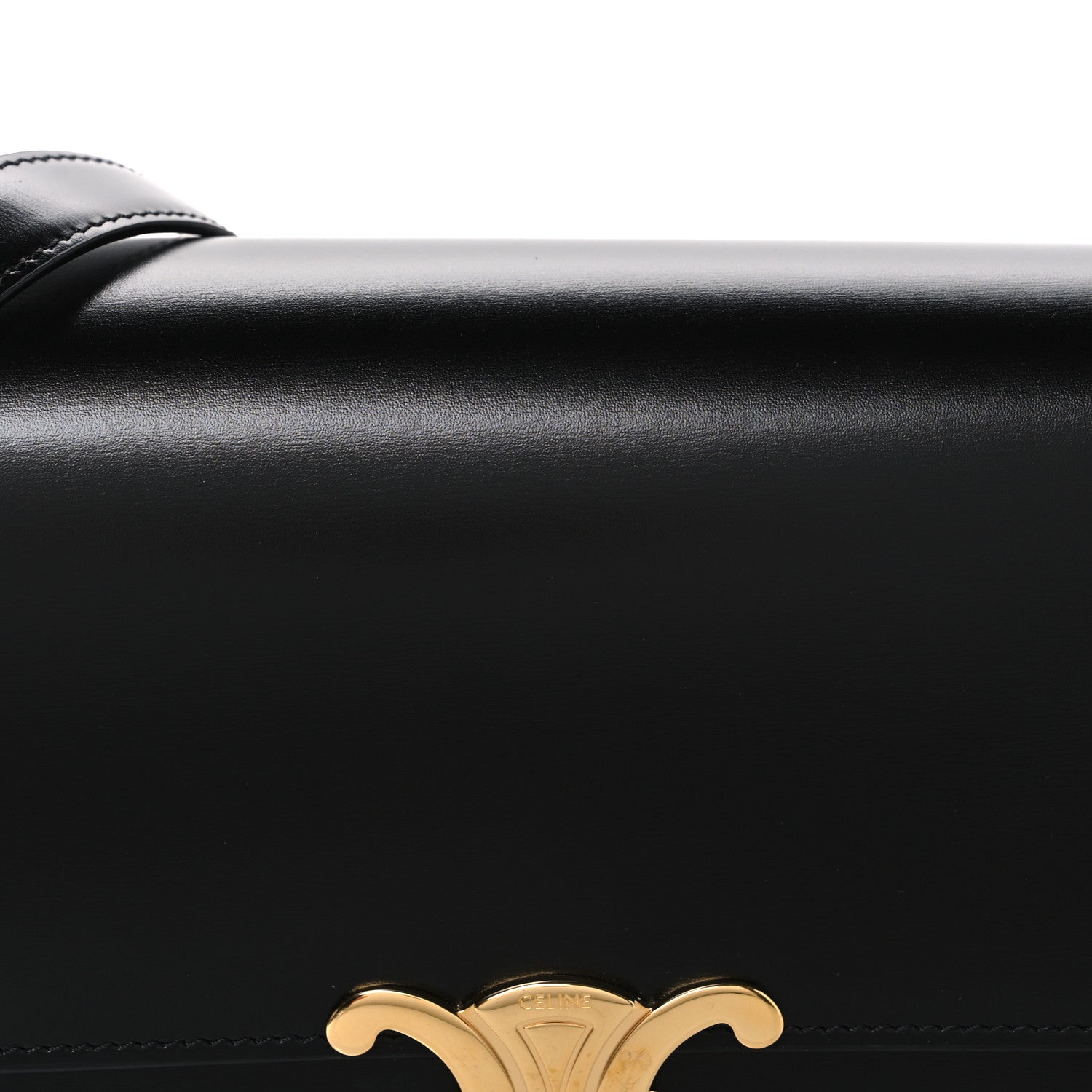 Celine Shiny Calfskin Medium Triomphe Black 8 of 11