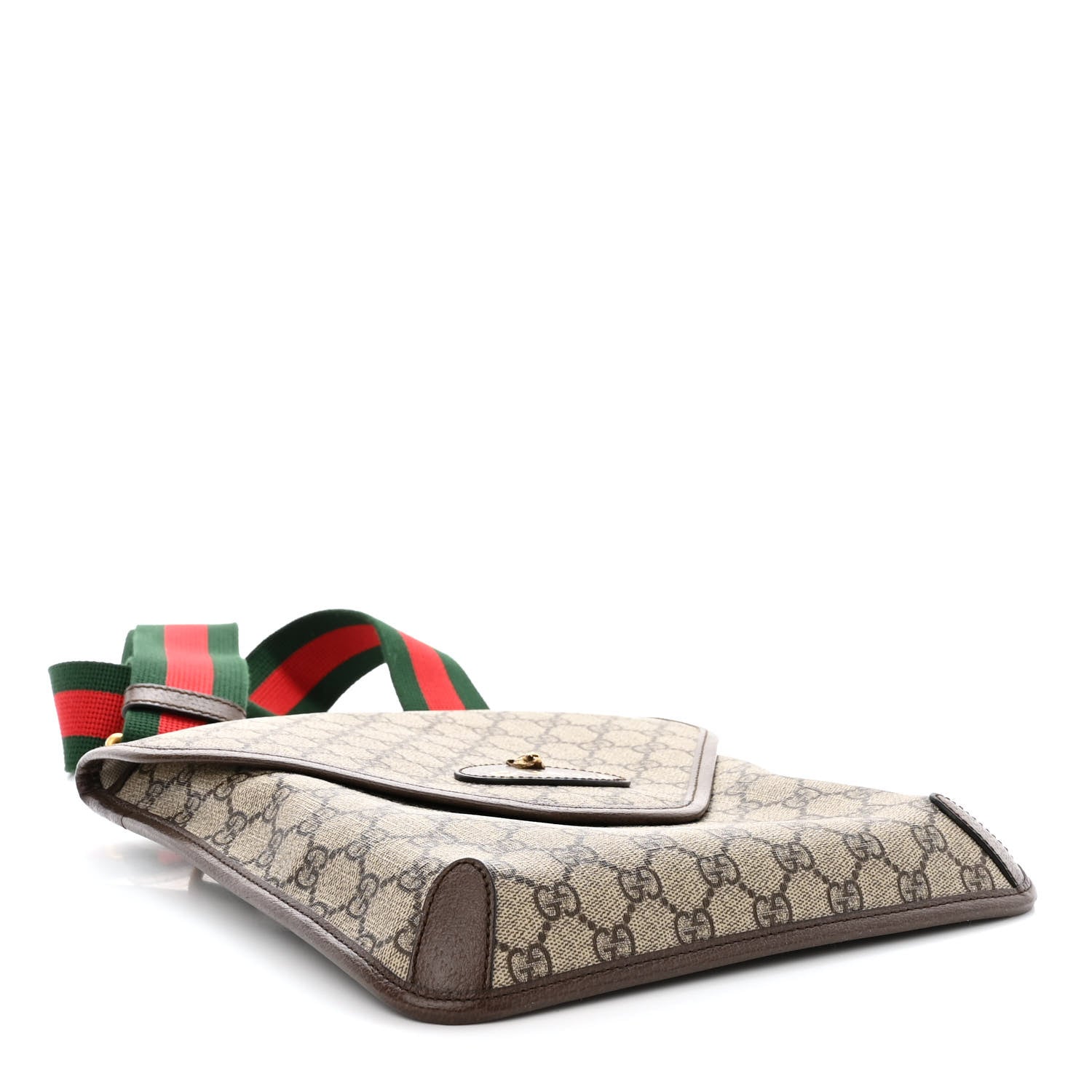 Gucci GG Supreme Monogram Web Medium Neo Vintage Flap Messenger Bag Beige New Acero 4 of 11