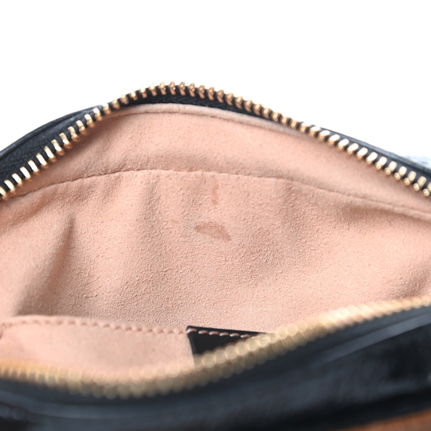 Suede Patent Web Mini Ophidia Shoulder Bag Nocciola Black