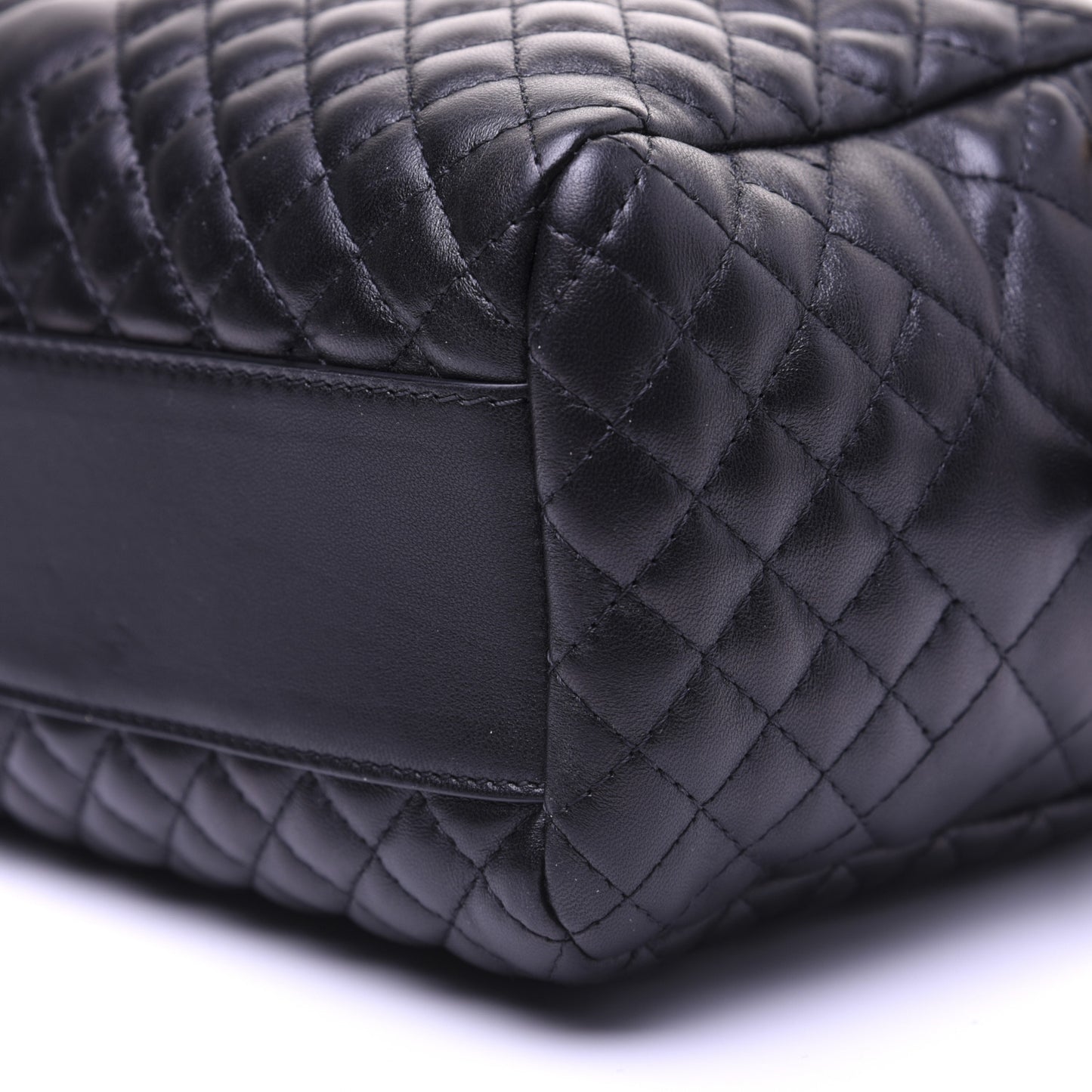 Nappa Quilted Icon Bowler Bag Black