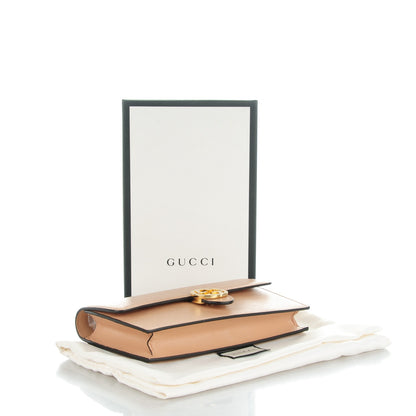 Gucci Textured Calfskin Icon Chain Wallet Pink Apricot 4 of 7
