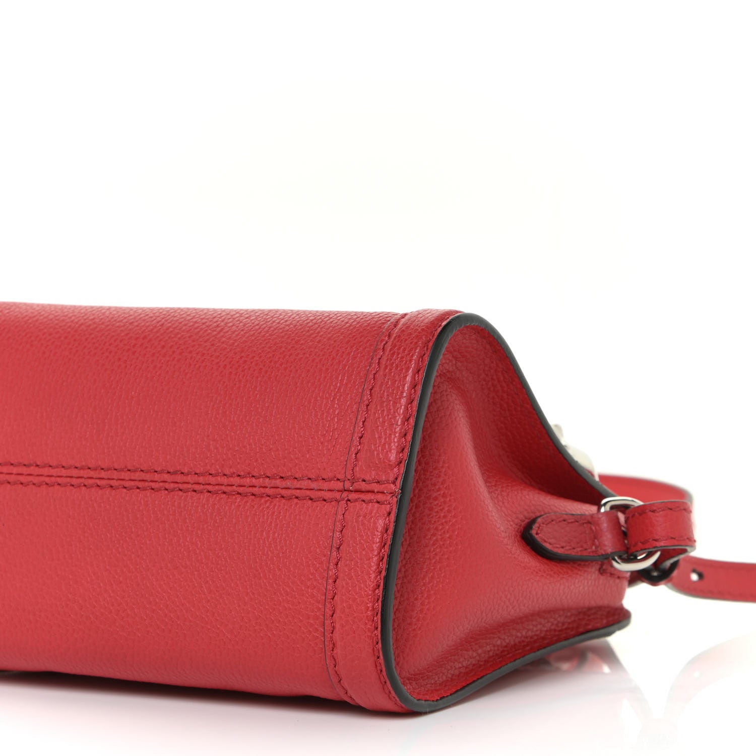 Alexander McQueen Pebbled Calfskin Mini Padlock Tote Red 9 of 9