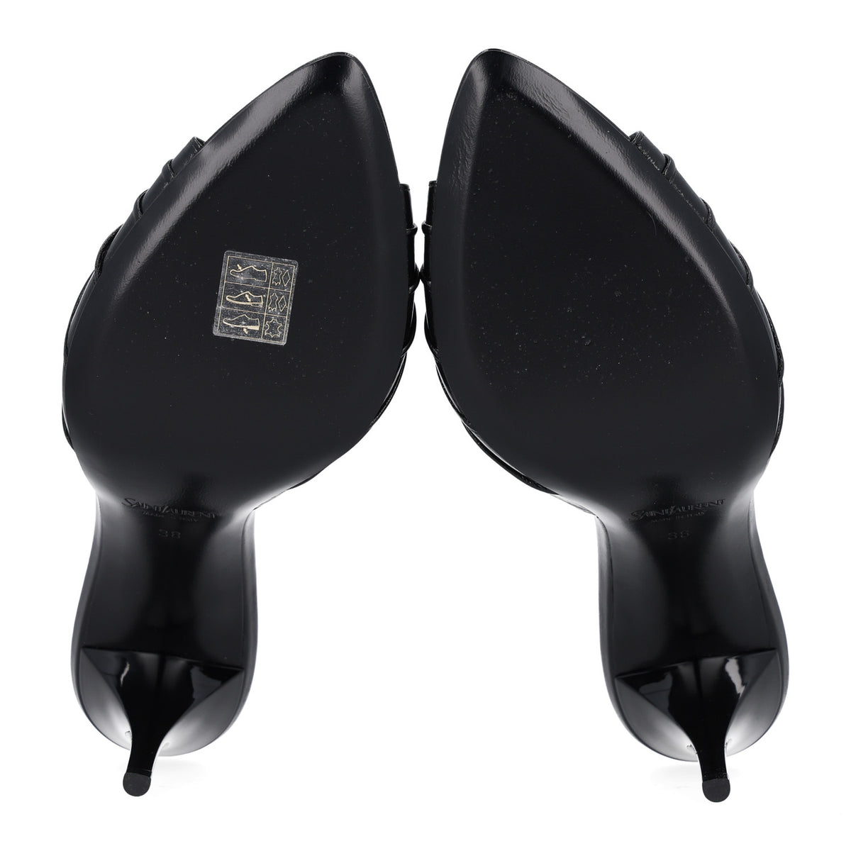 Saint Laurent Nappa Sugar Babylone 90 Mules 38 Black 7 of 11