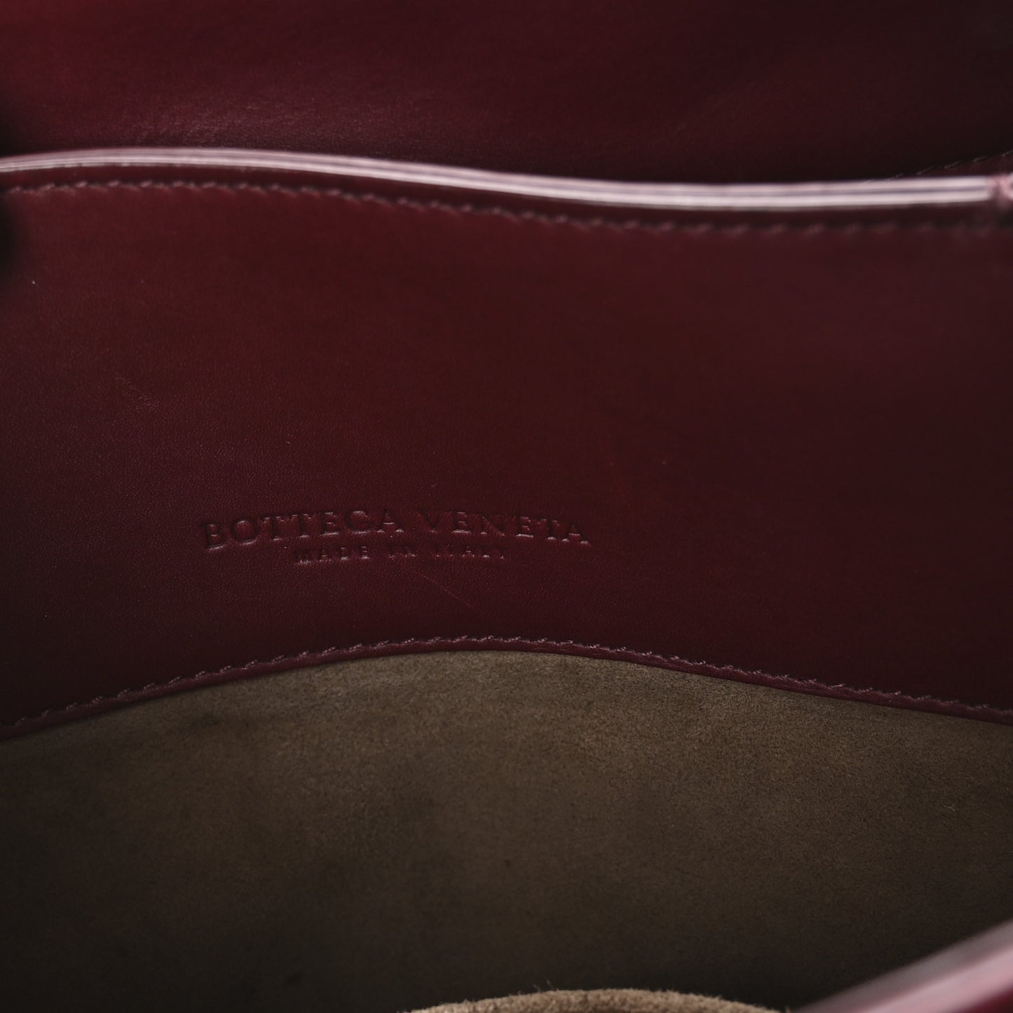 Light Calf Intrecciato Small Roma Dark Red