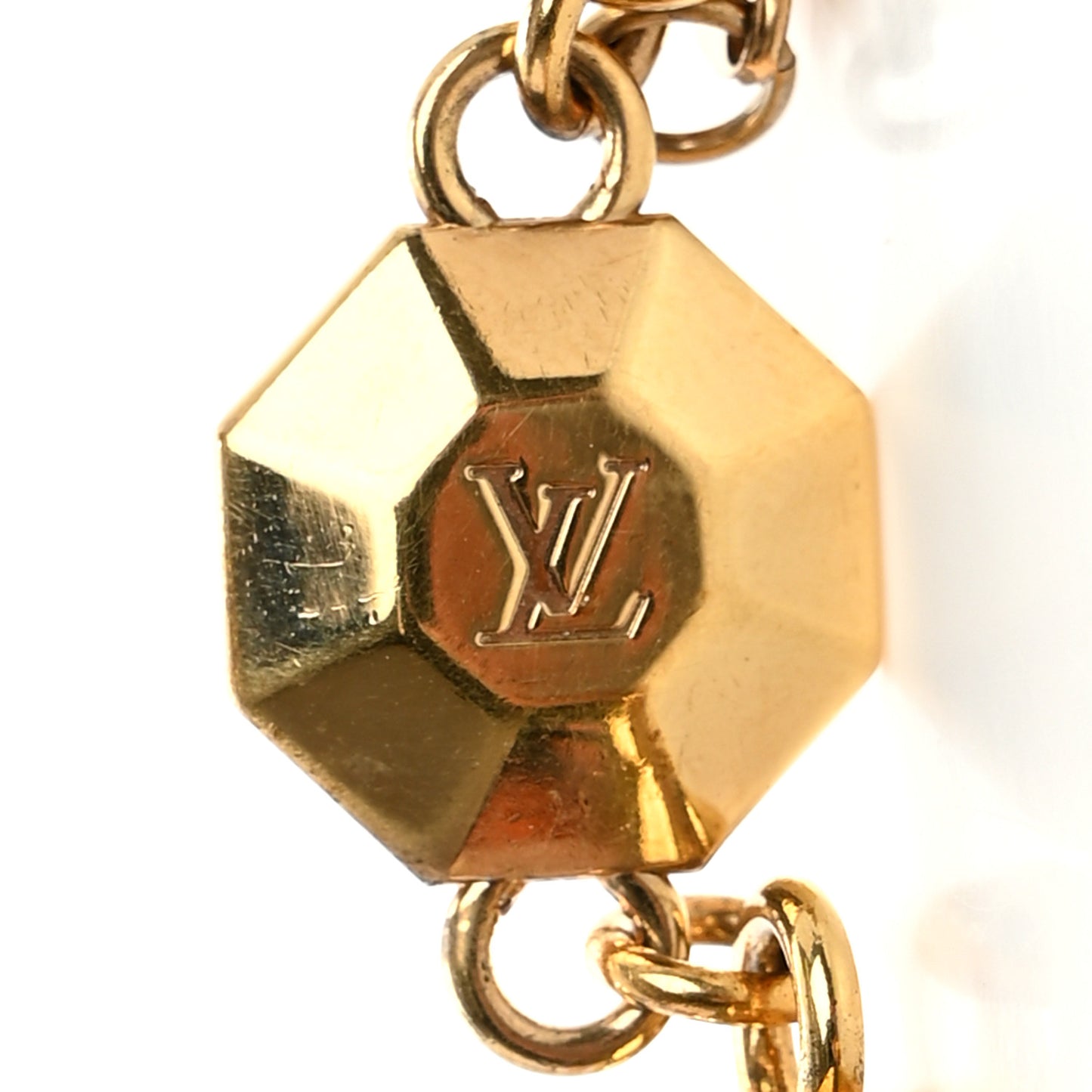 LV Facettes Bag Charm Key Holder Gold