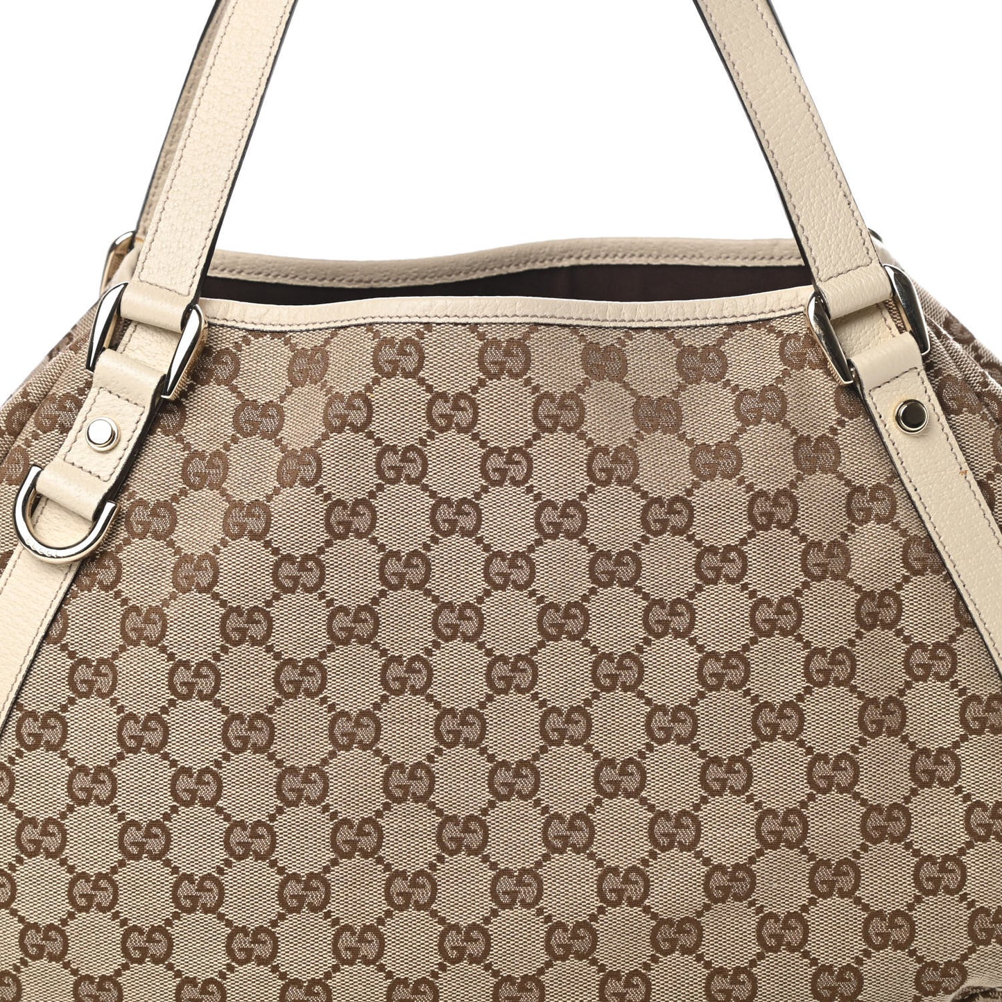 Monogram Medium Abbey Shoulder Bag Off White