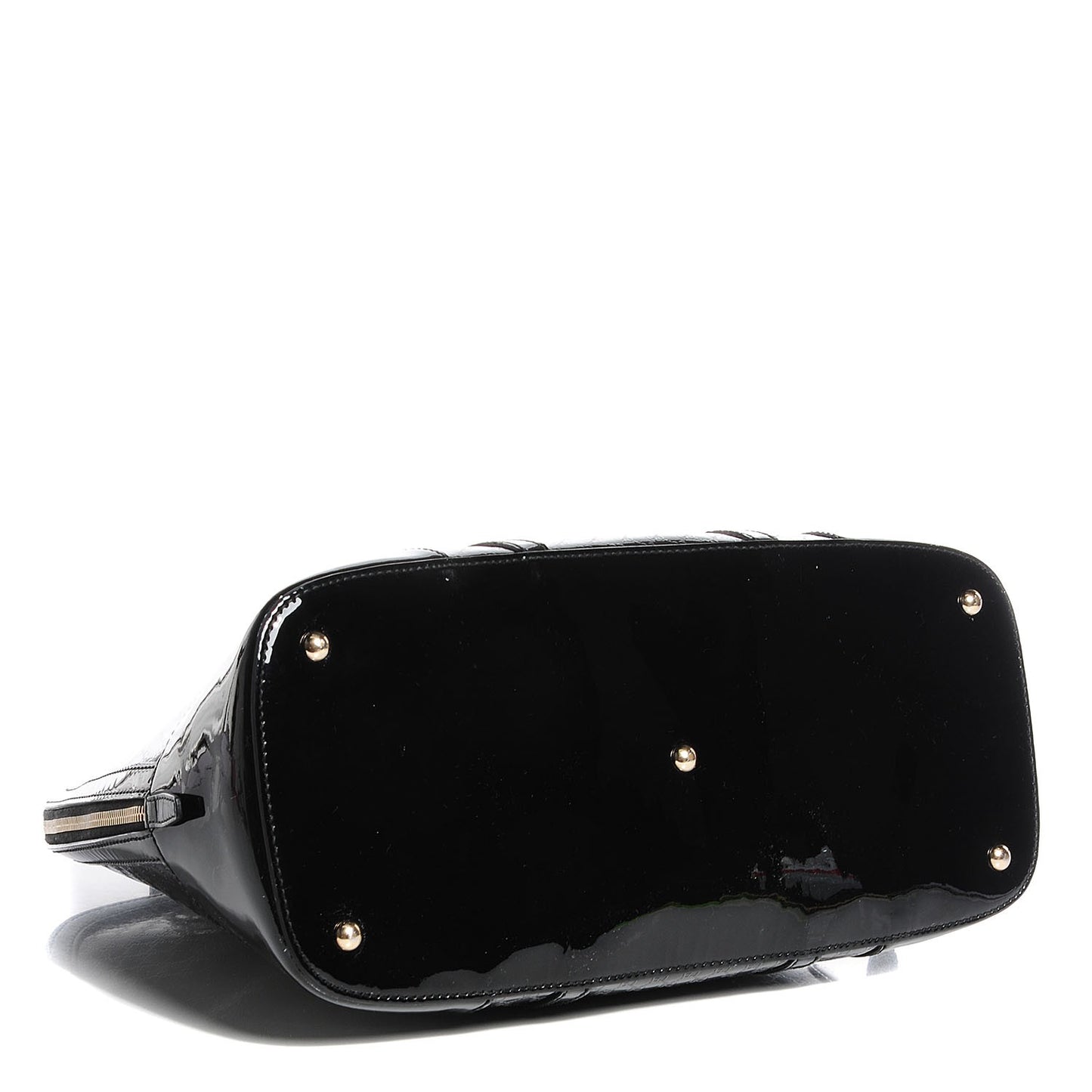 Patent Microguccissima Large Nice Top Handle Dome Bag Black