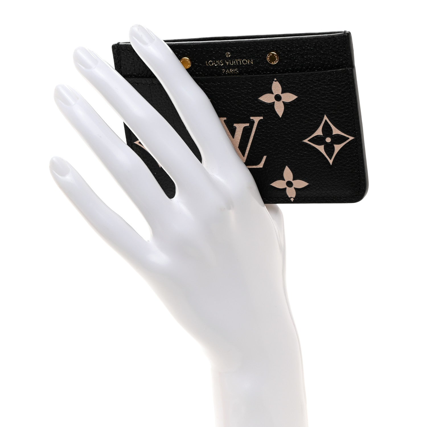 Louis Vuitton Empreinte Card Holder Black Beige 2 of 7
