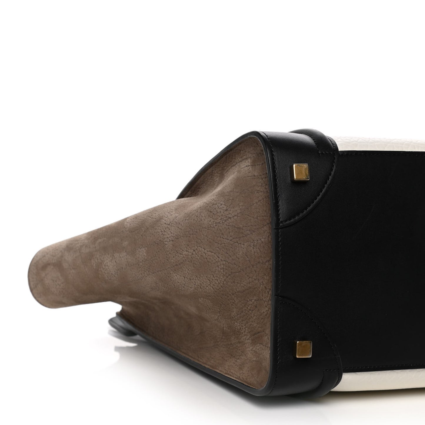 Bullhide Calfskin Grained Nubuck Mini Tri-Color Luggage Khaki