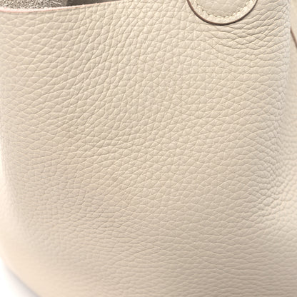 Hermes Taurillon Clemence Picotin Lock 22 MM Craie 11 of 12