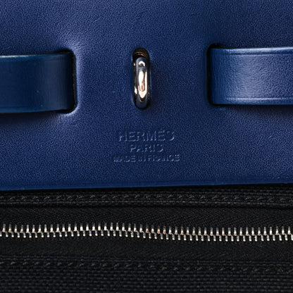 Hermes Vache Hunter Toile Herbag Zip 31 PM Bleu Saphir Black 6 of 10