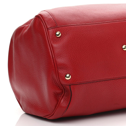 Gucci Pebbled Calfskin Medium Soho Boston Red 9 of 17