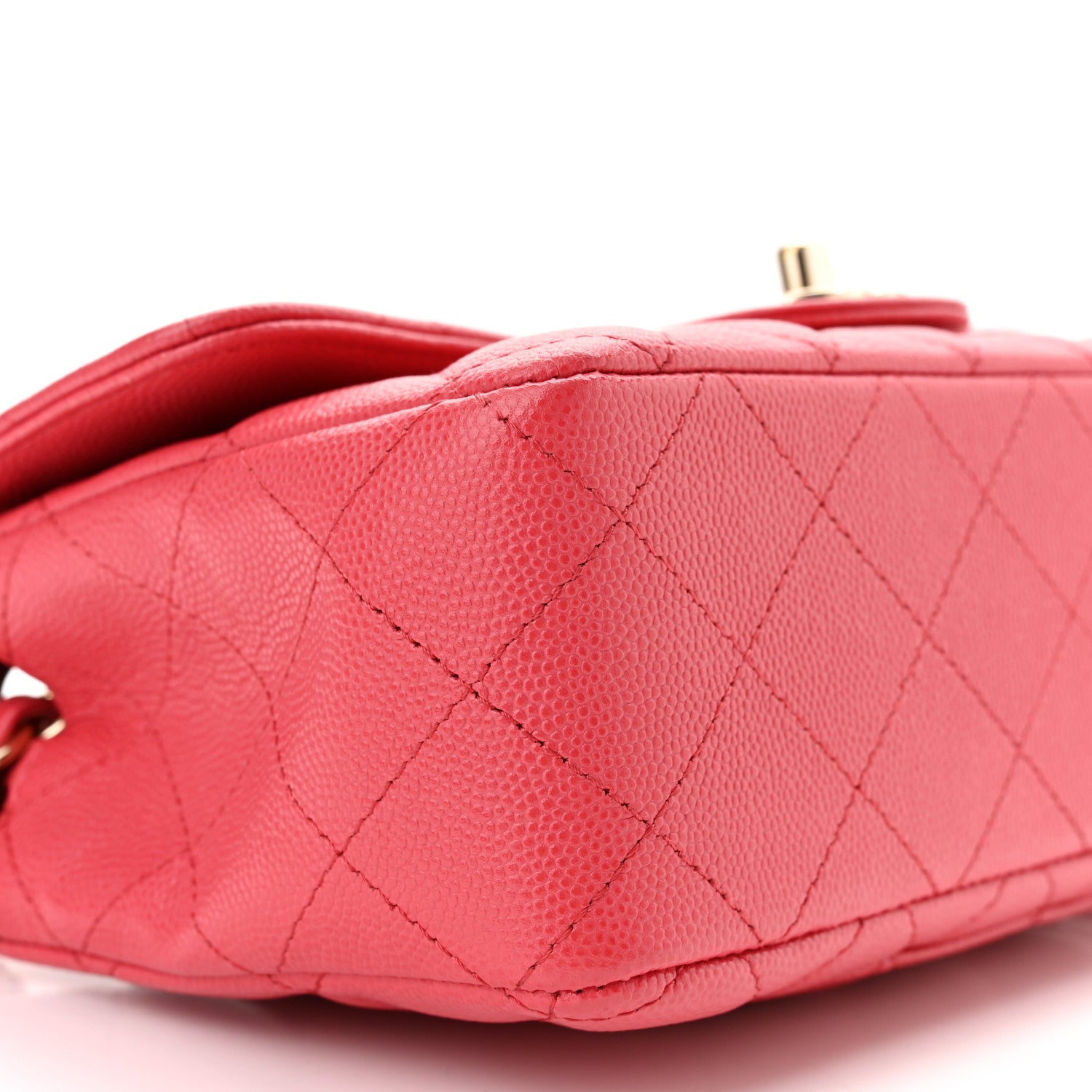 Chanel Caviar Quilted Mini Rectangular Flap Dark Pink 8 of 10