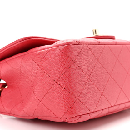 Chanel Caviar Quilted Mini Rectangular Flap Dark Pink 8 of 10