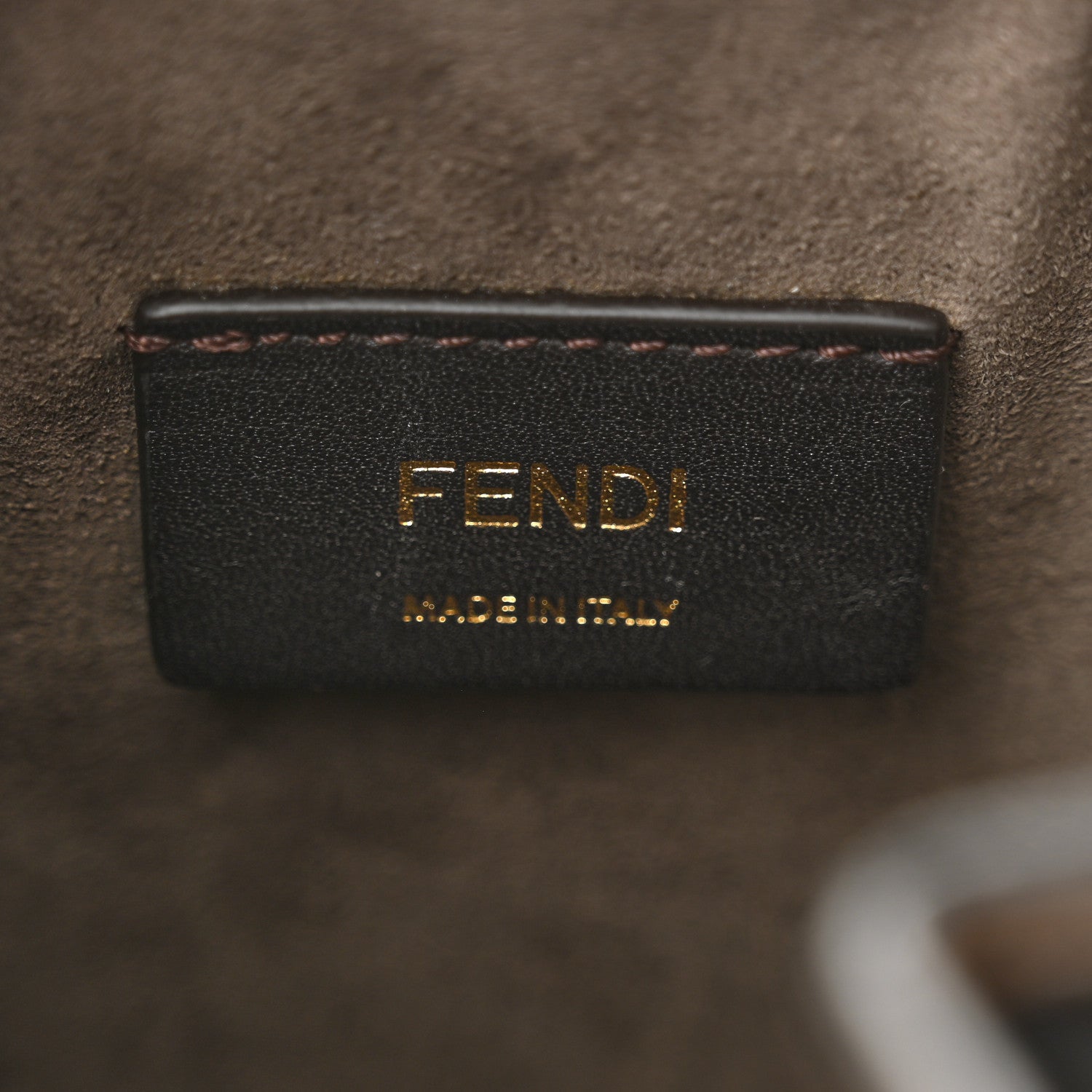 Fendi Vitello Liberty F is Fendi Bi-Color FF 1974 Embossed Mini Mon Tresor Bucket Bag Maya Black 6 of 10