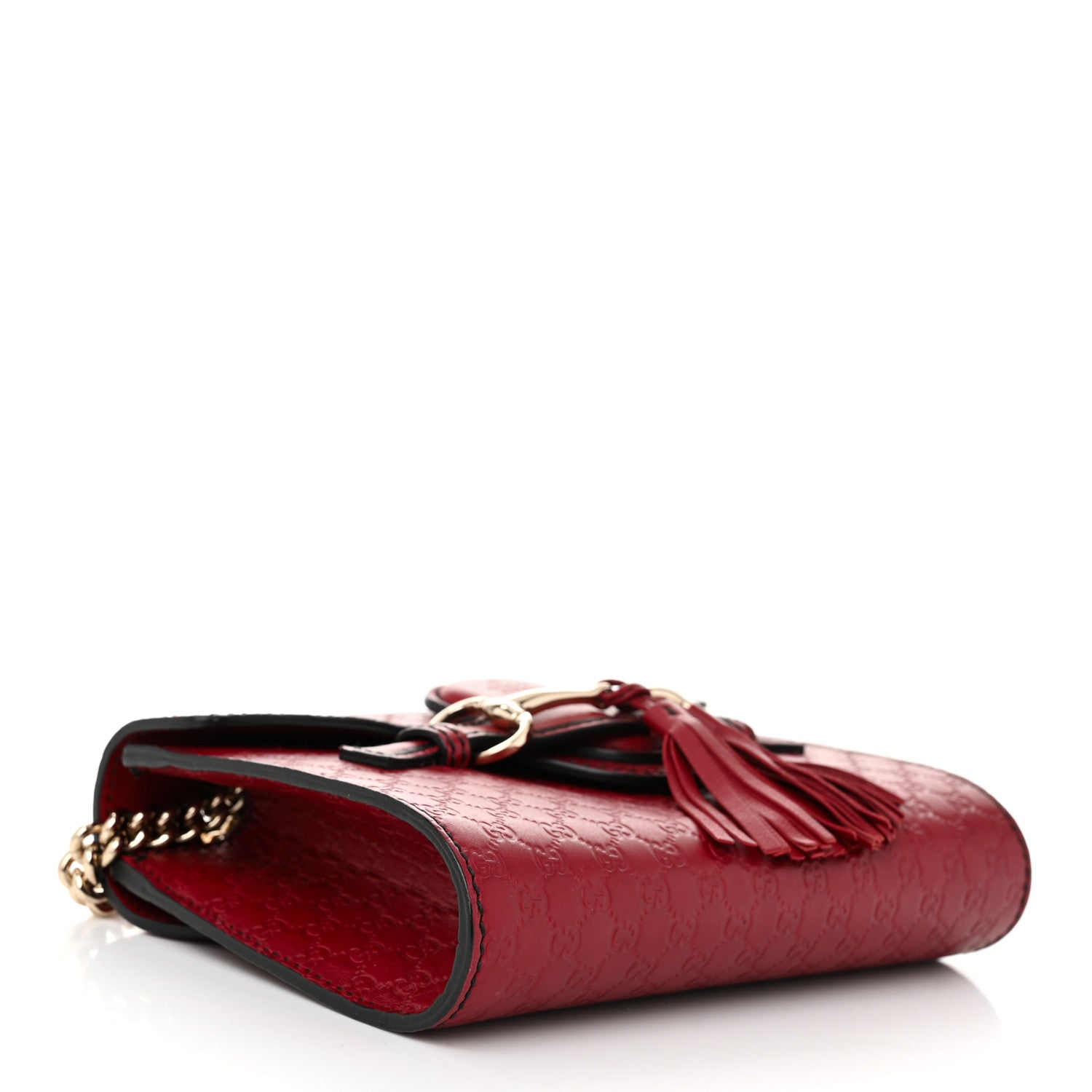 Gucci Soft Microguccissima Mini Emily Chain Shoulder Bag Rosso 4 of 10